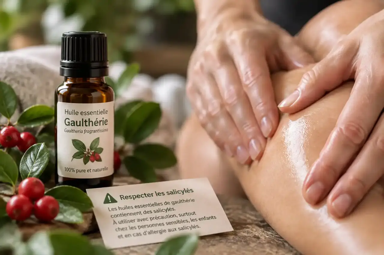 Huile essentielle de gaulthérie : un massage local, à condition de respecter les salicylés