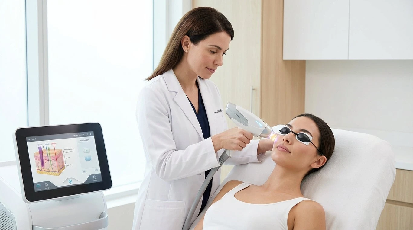 Traitement laser dermatologique