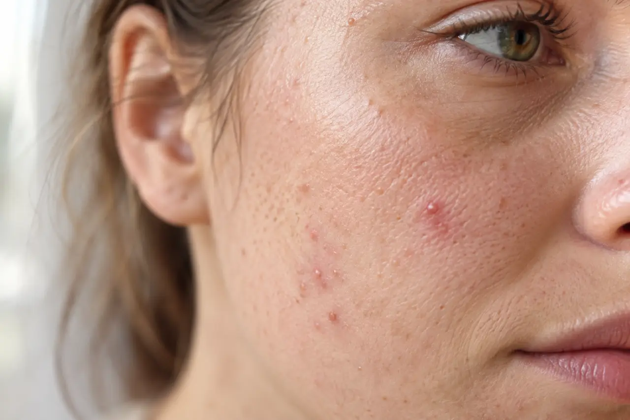 Boutons sur la joue droite : poumons selon le face mapping, causes cutanées en réalité