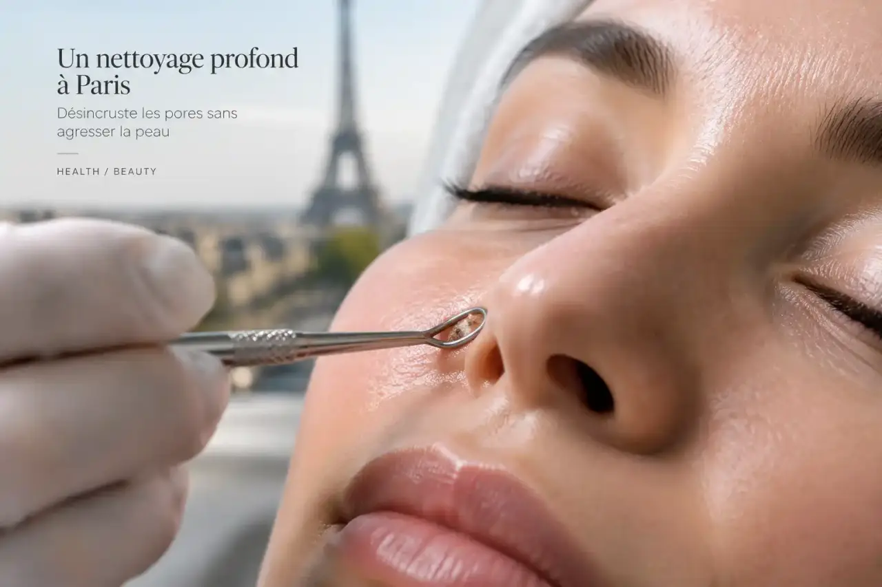 Un nettoyage profond à Paris désincruste les pores sans agresser la peau