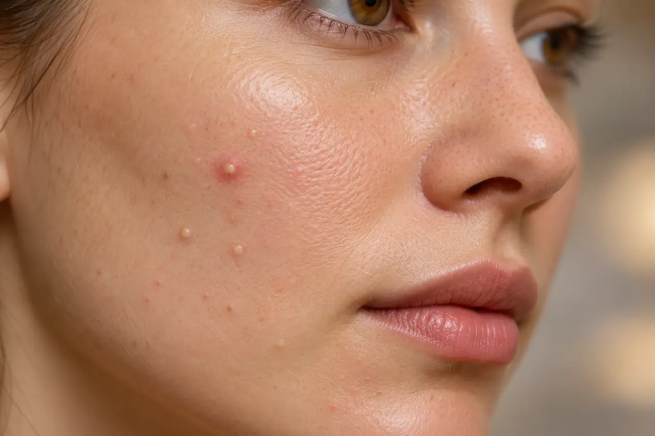 Boutons blancs sur le visage : comédon, pustule ou milium, les distinguer avant de traiter